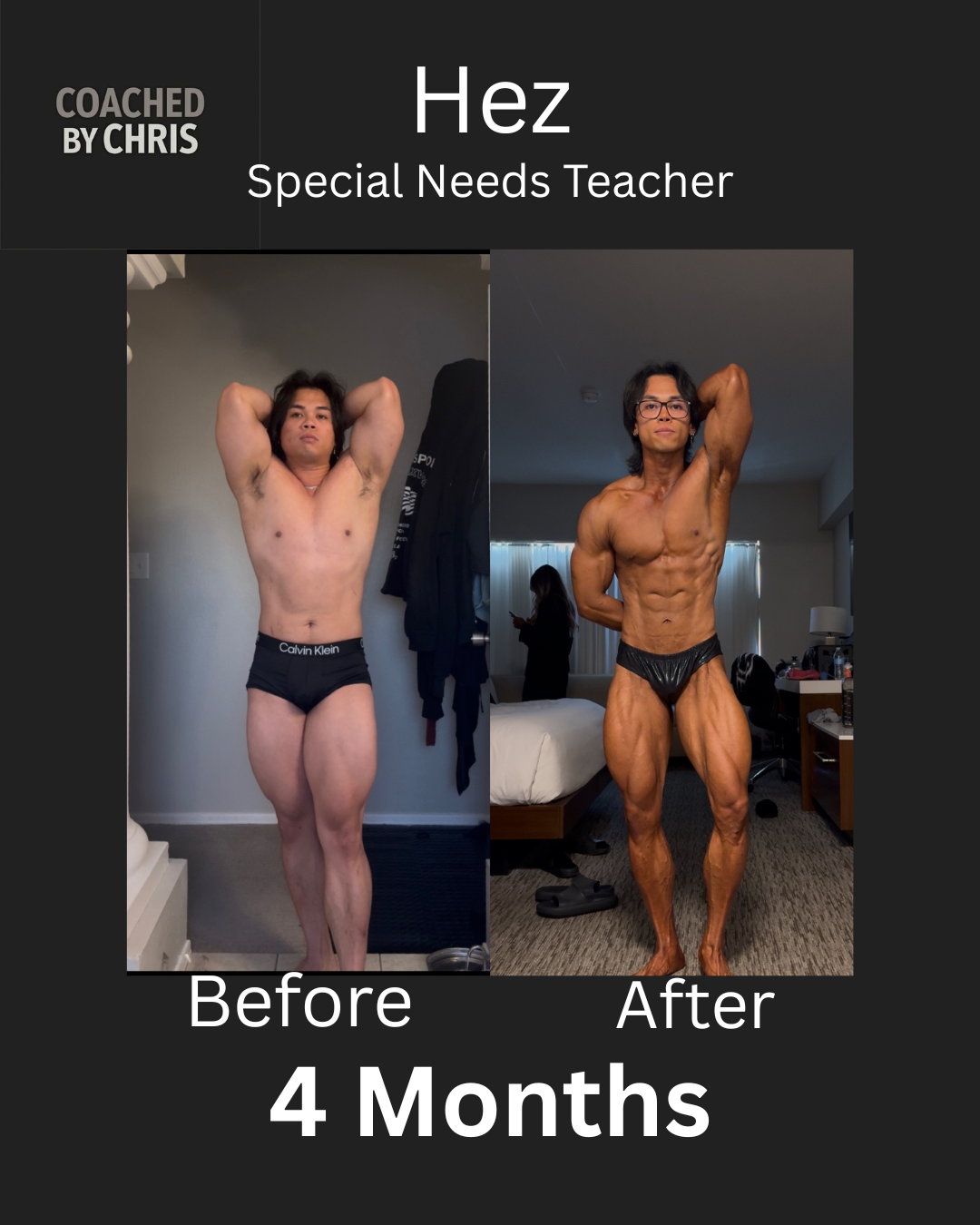 Hez, special needs teacher, before and after 4 months of coaching